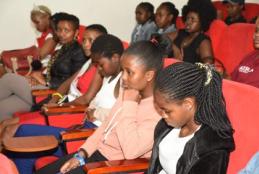 female students  engage senior women employees from EABL at UoN