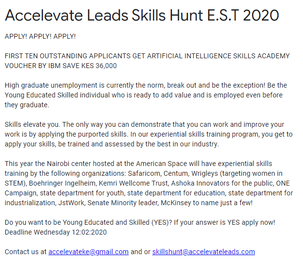 Skills Hunt Fest 2020