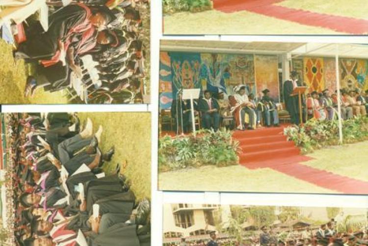 Graduation Ceremony at the then Graduation square which is the university's great court