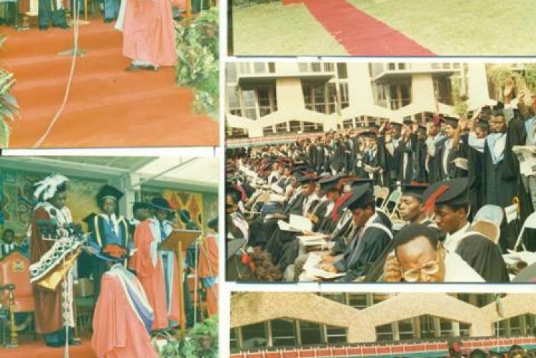 Degree awards given and officiated by the late president Moi