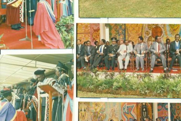 Various leaders attending the 1988 Graduation  ceremony