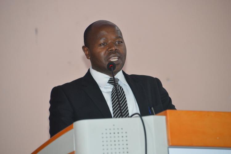 Director ICT, Mr.Paul Kariuki during first years orientation