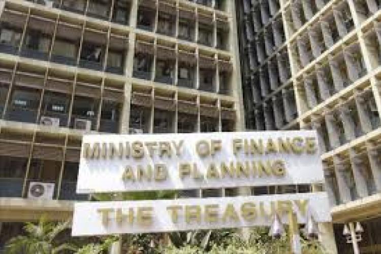 The National Treasury building in Nairobi