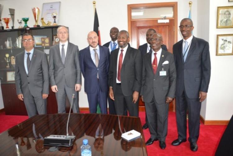 Turkey’s Ambassador to Kenya H.E Ahmet Cemil Miroglu pays a courtesy call to UoN Vice Chancellor on February 12th 2020 at UoN Towers.
