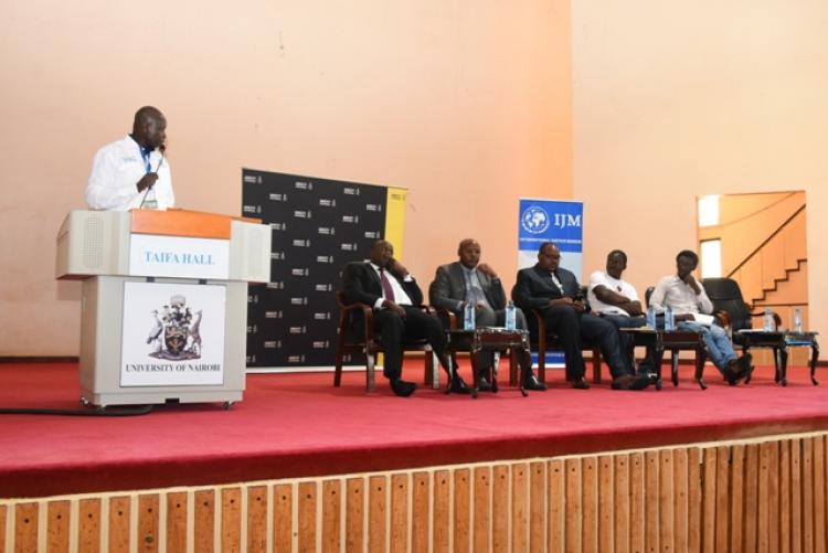 National Students Public Dialogue  held at Taifa Hall guest speaker