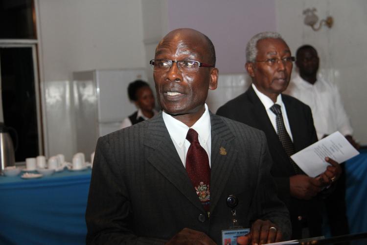  Prof. Julius Ogeng'o at the Award of Scholarships.