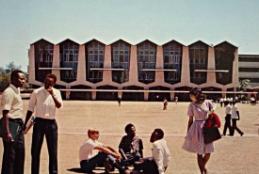 From the archives: Students relax at the Great Court when UoN was known as the University College Nairobi.